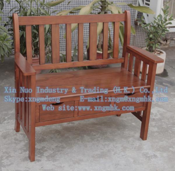 Wooden Raven Storage Bench、Wooden chair, wooden outdoor chairs, wooden double chair