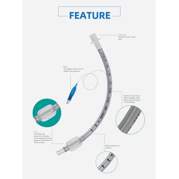 Высокий объем низкого давления медицинская ПВХ эндотрахеальная трубка заводская цена