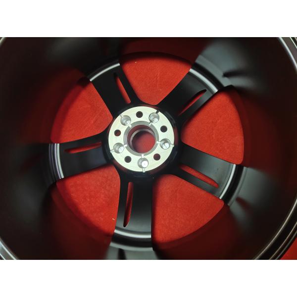 66.5 Hole 5 Spoke Black Alloy Wheels