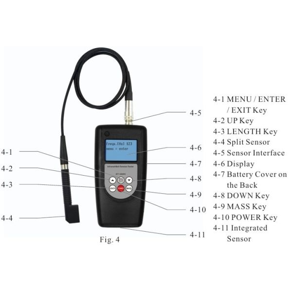 Infrared Belt Tension Tester Automatic Power Off with Laser Sensor / Split Sensor