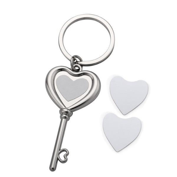 Collier à clé sublimation en forme de cœur Pour l'impression de photos par sublimation