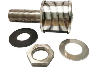 SS 316L Water Screen Filter Nozzle , Small Volume Weight Wedge Wire Strainer