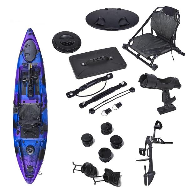 3.66m Single Sit On Fishing Kayak With Pedals Ocean Water Rowing Boats Mirage Propel 12  Paddle Boat