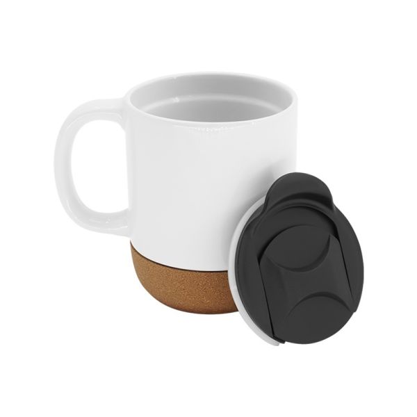 Glossy Matte White Blank Sublimation Wood Base Ceramic Coffee Mug Sublimated Mugs Blanks With Lid