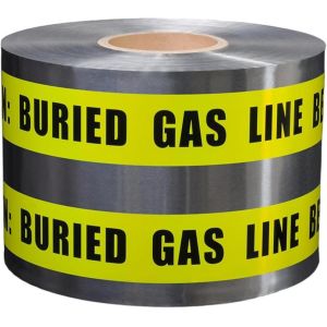 Custom Printed Logo Aluminium Foil Coated PE Underground Detectable Marking Tape Warning tape Barrier Tape