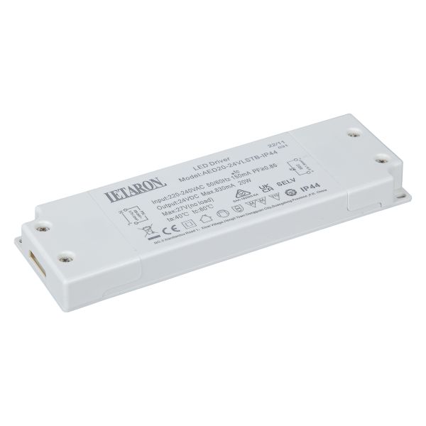 EU Super Slim IP44 LED Driver With Class II Protection 30000 Hours Warranty