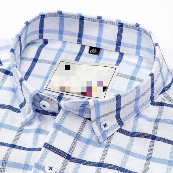 Solid Pattern Business Casual Oxford Spinning Camisa de algodão puro de manga longa para homens