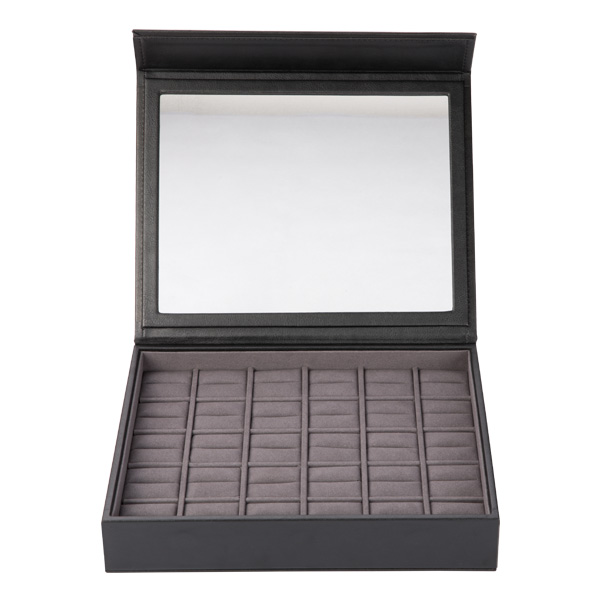 Кустомзид отразило поднос ювелирных изделий, собирает/подносы ювелирных изделий бархата дисплея черные