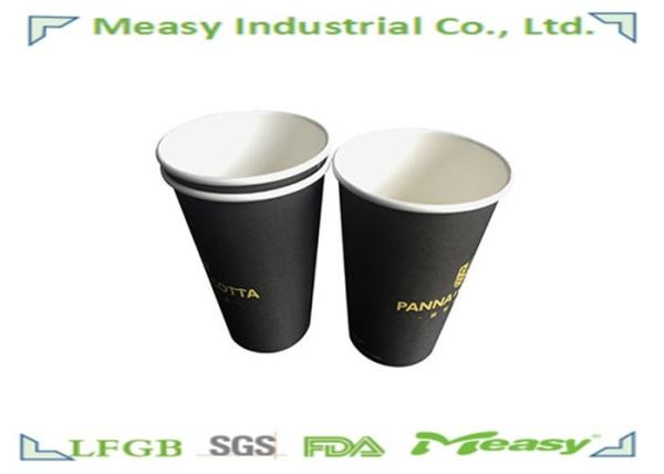 500cc Black Single Wall Paper Cups Disposable Coffee Cups Medium Speed Machine Made