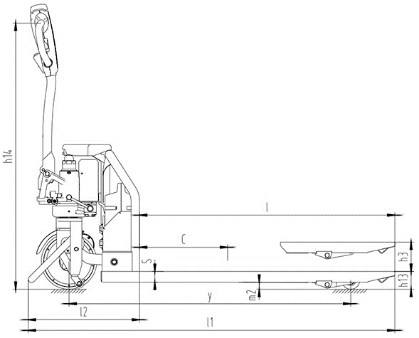 High Efficiency Walkie Electric Pallet Truck , 1.5 Ton Capapcity Automatic Pallet Jack Lithium battery compact 1500Kg