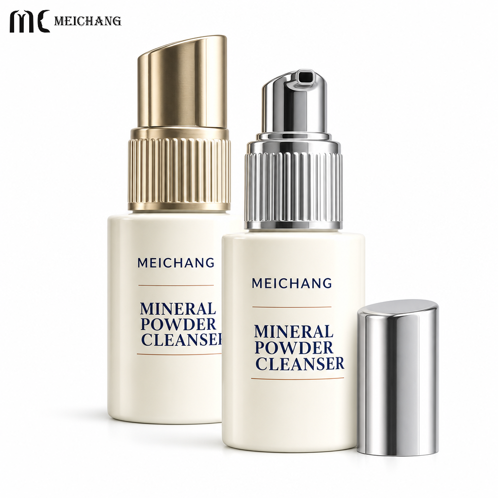 60ml 80ml 120ml Custom PET Powder Spray Bottle with Powder Pump (MC-1507)
