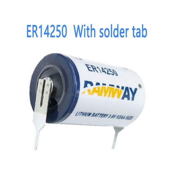 ER14250 RAMWAY Pouch Lithium-Ion Semi-solid State GPS Locator Battery 3.6V 1200mAh -60~85 Operating Temperature 14.5x25mm Large