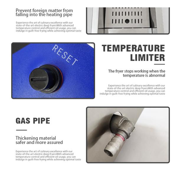220V двойной резервуар газовый глубокий фритюрный аппарат для ресторана быстрого питания Нержавеющая сталь куриный фритюр