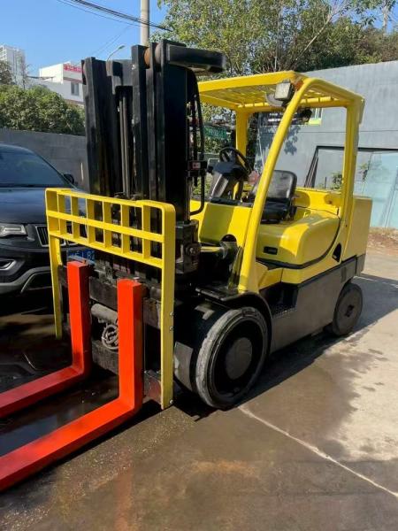Used Hyster Diesel 7 Tons 4.5 Meters Forklift Lifting Machine Manufactured In USA