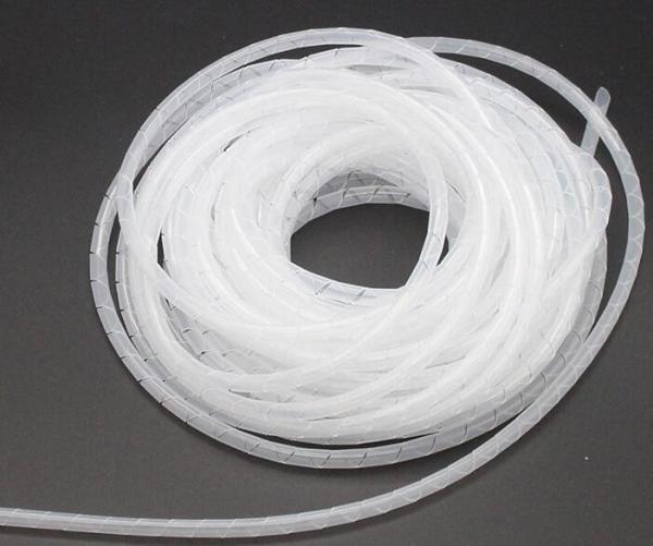 Plastic Wire Spiral Winding Tube Transparent / Black / White Winder Retractable