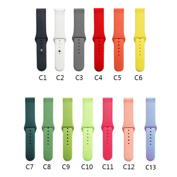 Universal Switch Raw Ear Smart Watch Strap 20mm/22mm Environmental Protection Silicone Leather