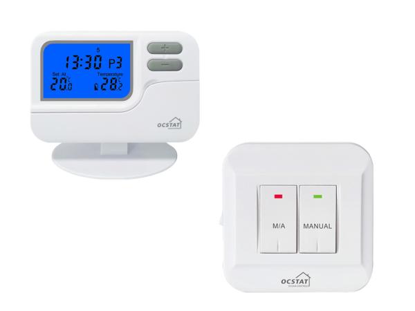 Termostato branco Digital da sala do ABS 868Mhz RF que aquece e que refrigera o OEM