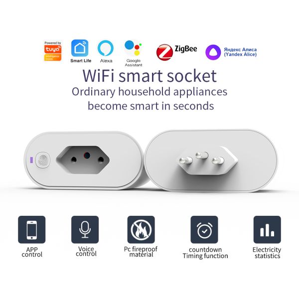 Smart Life Tuya ZigBee Smart Socket Real time Energy Monitor 16A ODM