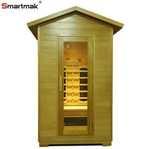 Smartmak Customized Cedar Outdoor Dry Sauna 1 Person Small Garden Sauna