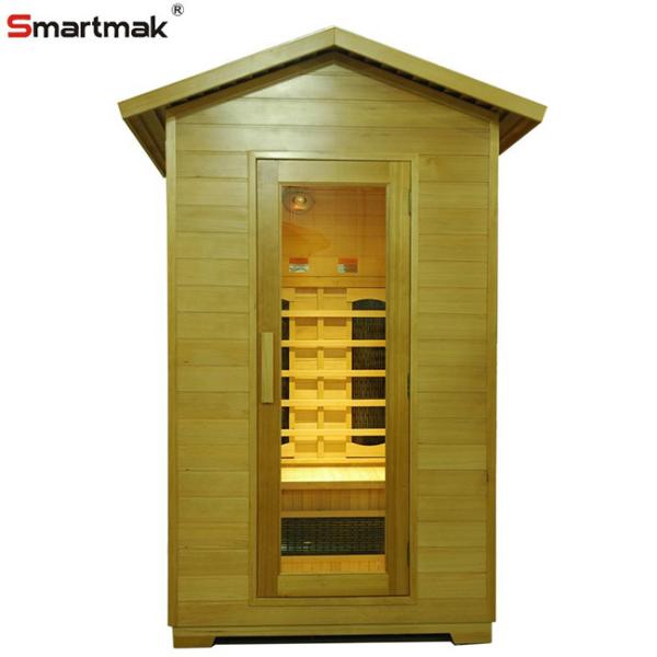 Smartmak Customized Cedar Outdoor Dry Sauna 1 Person Small Garden Sauna