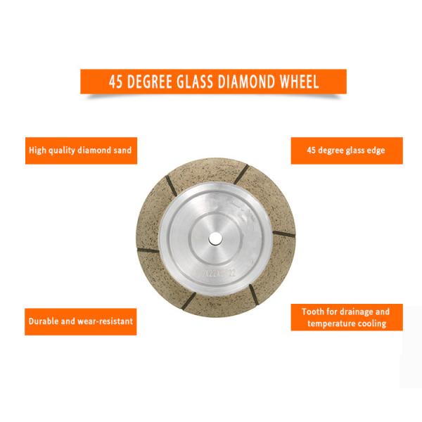 45 Degree Segmented Glass Metal Bonded Diamond Grinding Wheels For CNC Machine
