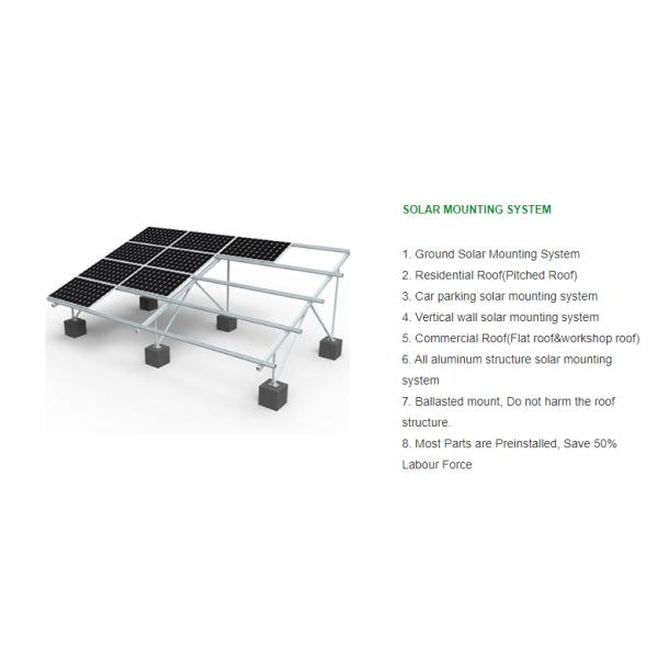 5.5kw Sistema de almacenamiento de energía de energía solar fuera de la red paquete completo Silicio monocristalino