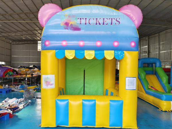 Comércio de bilhetes infláveis Quiosque de bilhetes infláveis Jardim de jogos Venda de bilhetes Tenda de publicidade Sinais para festas ao ar livre