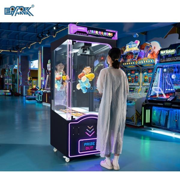EPARK LED Scissor Gift Machine with Transparent Cabinet and Coin System