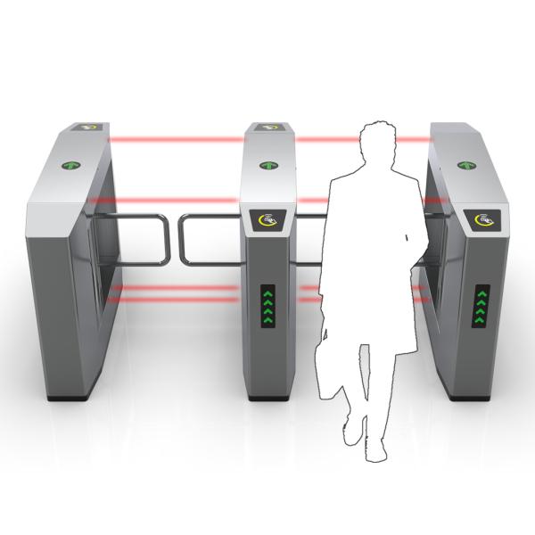 Sophisticated Electronic Turnstile Gates 30-40 Persons / Min Flap Barrier