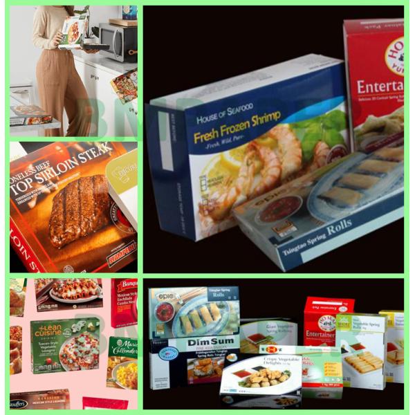 250 gm + 15 g de papier alimentaire surgelé PE revêtu pour emballage de fruits de mer 89 x 119 cm