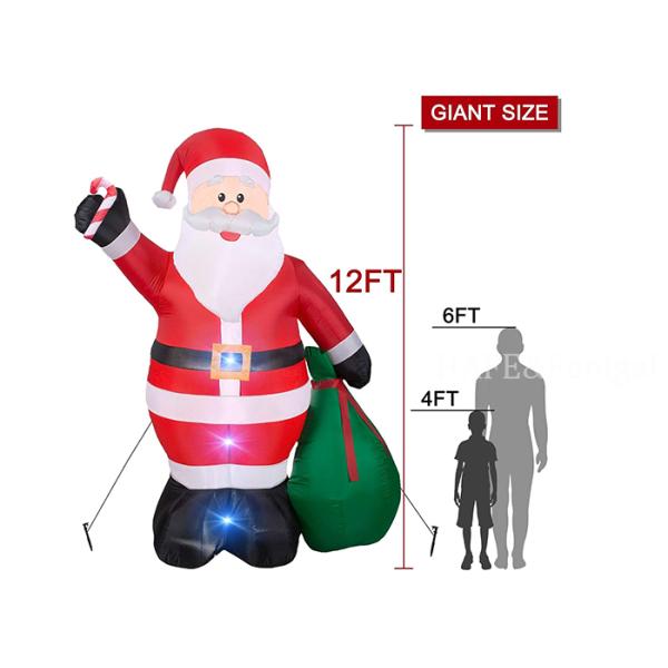 12 футовый гигантский рождественский надувный декор с светодиодными огнями