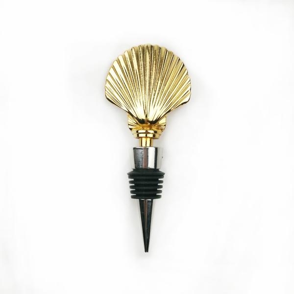 Luxurious Gold Sea Shell Bottle Stopper For Wine Preservation