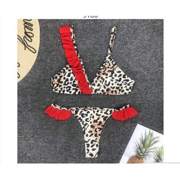 Womail Alluring Biquini Leopard Printed Bikini Push-Up Padded Swimwear Women's