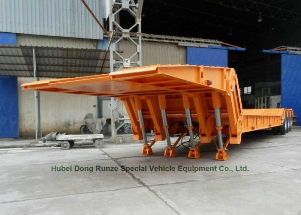 Folding Gooseneck Lowboy Trailer 100 Ton For Crane Excavator Tractor Transportation