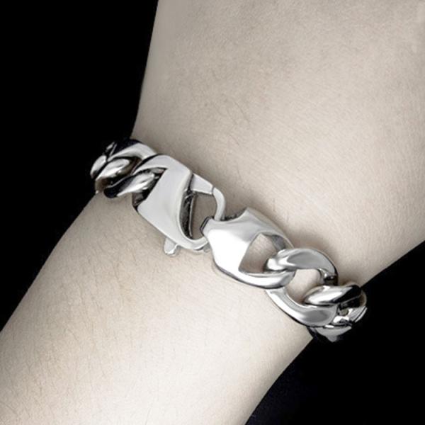 Gothic Skull Cross Stainless Steel Id Bracelet for Men Vintage Old Metal Finishing (JCE456)