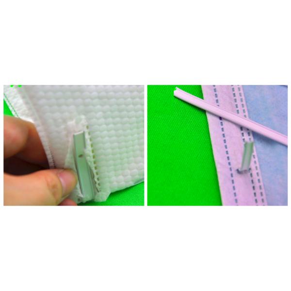 7.0mm Width Non Woven Fabric Products Nose Wire White Double - Core Flat For Masks