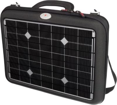 Waterproof Solar Powered Laptop Bag DSLR Batteries 18W Solar Panel Briefcase