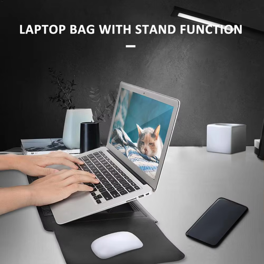 For 13 Inch Waterproof Convertible Laptop Sleeve Bag Customized Stand Mousepad Tablet Notebook Computer Pocket Case Dnb71