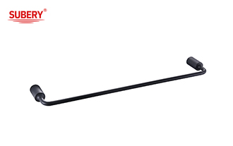 Цинковый Single Towel Bar матовый черный держатель аксессуары для ванной матовый черный OEM круглый