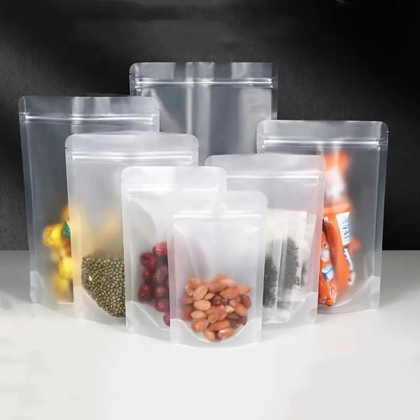 Good Quality Products Recyclable Clear Ziplock Plastic Storage Pouch Stand up Bag for Food Tea Nuts