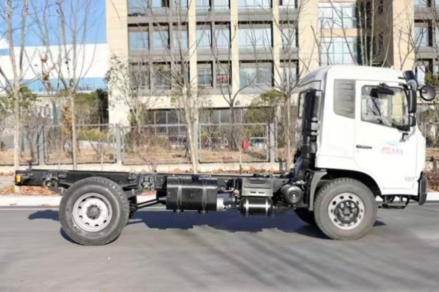 Dongfeng 4×2 Swing Arm Garbage Truck Chassis B190 18Ton For Export