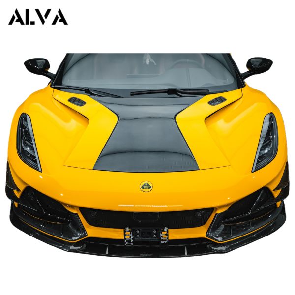Lotus Car Fitment Dry Carbon Fiber Hood Replacement Add on Aero Body Kits for Emira Amans Design
