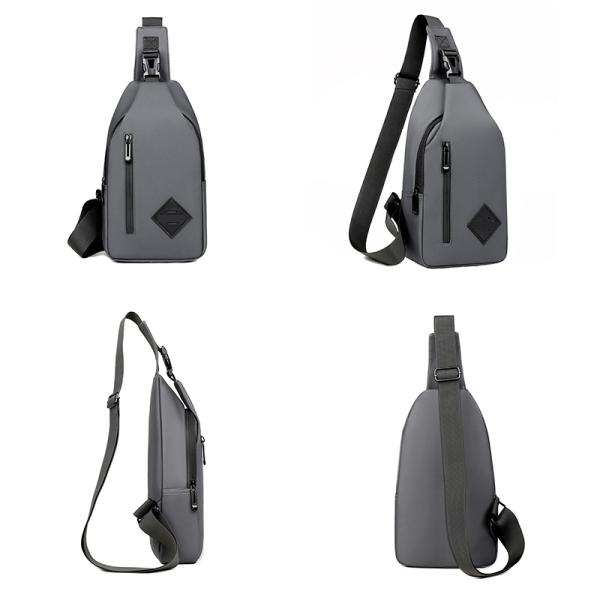 Customized Waterproof Chest Bags With USB Charging Port Crossbody Sling Bag