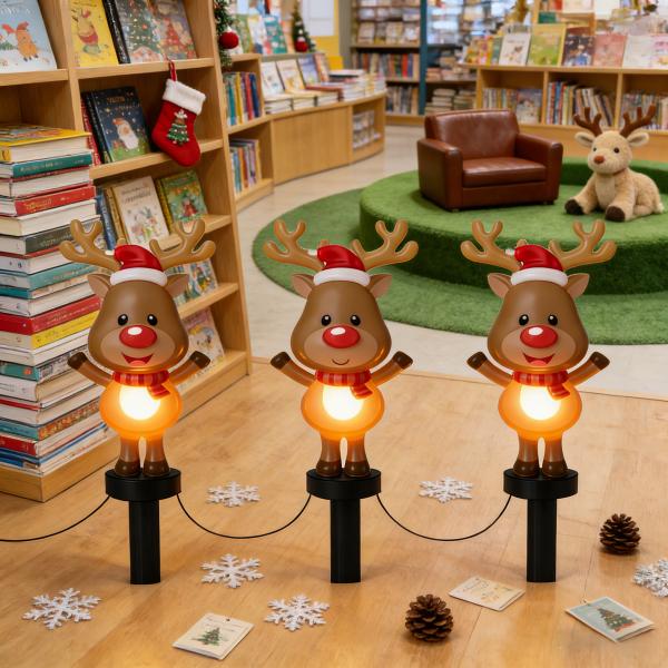 45cm Height Christmas Ground Stake Lights with IP65 Waterproof and Energy-Saving LED for Outdoor Holiday Decor
