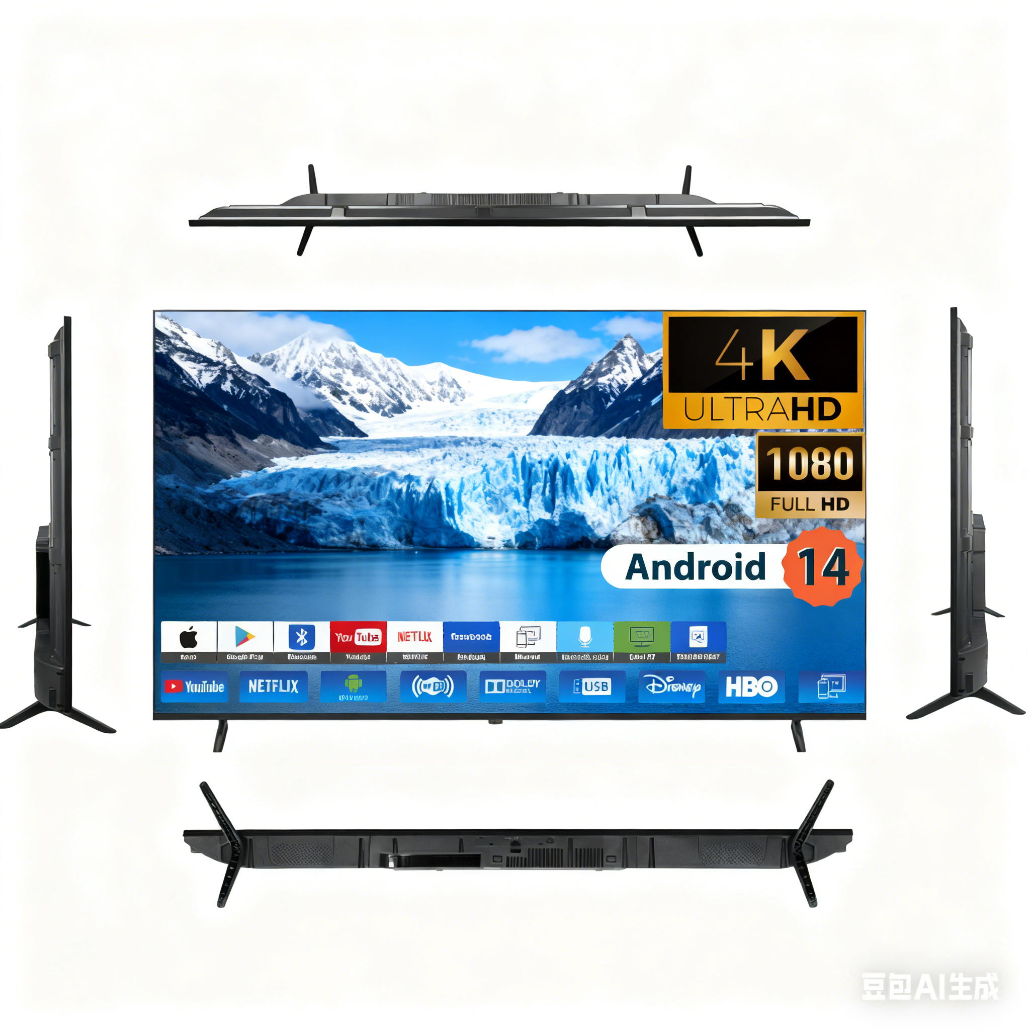 OEM Customizable 85-Inch Android Smart LED TV 4K Television with 32'' 40 43 50 55 60 65 LED TV