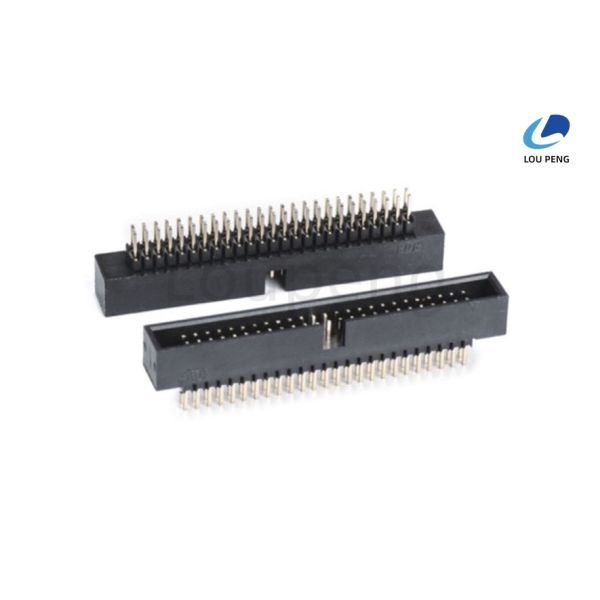 Double Row IDC Cable Socket Connector Right Angle SMT Current Rating 3A Per Contact Compact Design for Electronic Devices