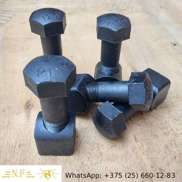 NF M14x45 Double Nib A Crawler Bulldozer Plough Bolt And Nut To Suit PA300860