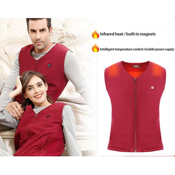 V Neck Rechargeable Heated Vest  7.4V 4400mAh Thermal Vests Ladies Spandex / Polyester