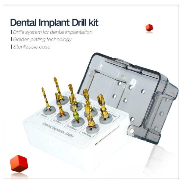 Портативная машинка имплантирует цвет золота зубоврачебного хирургического набора сверла облегченный серебряный