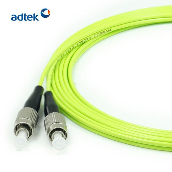 OM5 Duplex 2.0mm Lemon Green  Optical Fiber Patch Cord SC To FC UPC Jumper Wires